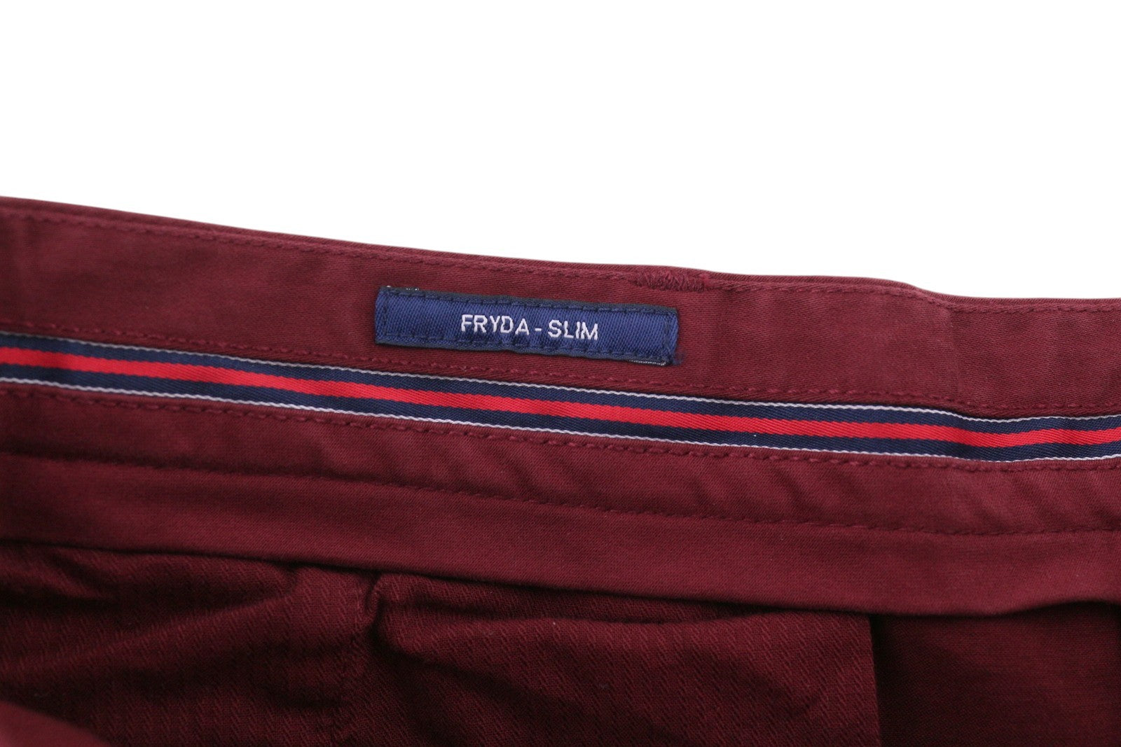 GANT Fryda Women Trousers EU36 Red Slim Fit Mid Rise Zip Fly Ankle Length Logo