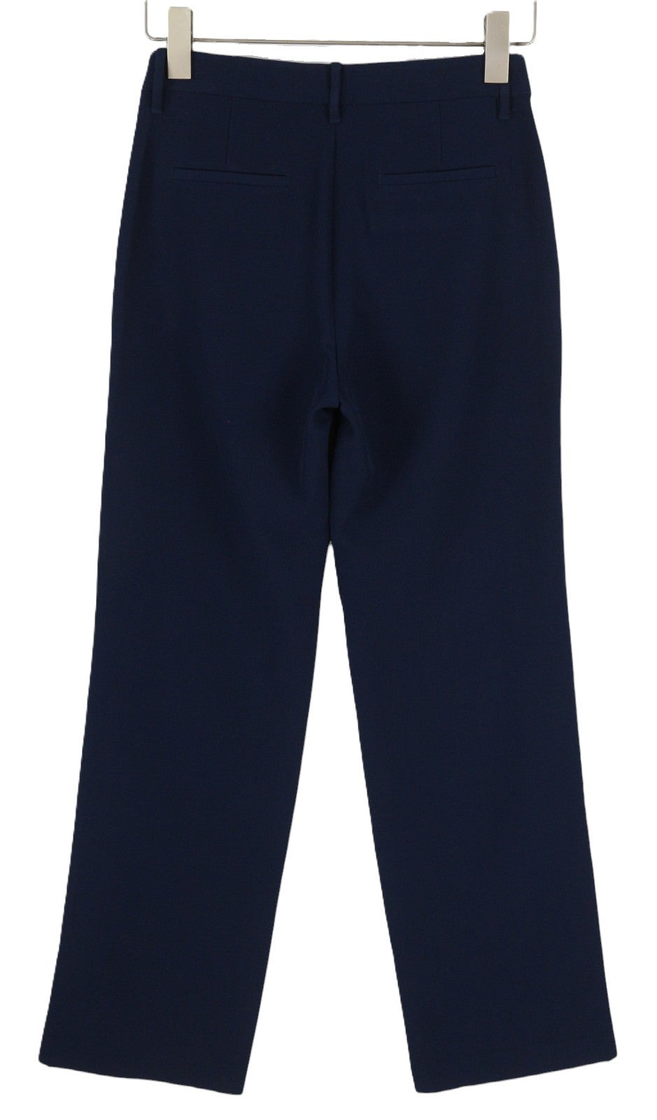 GANT Wide Drape Women Trousers EU34 Dark Blue Flat Front Zip Fly Pockets Casual