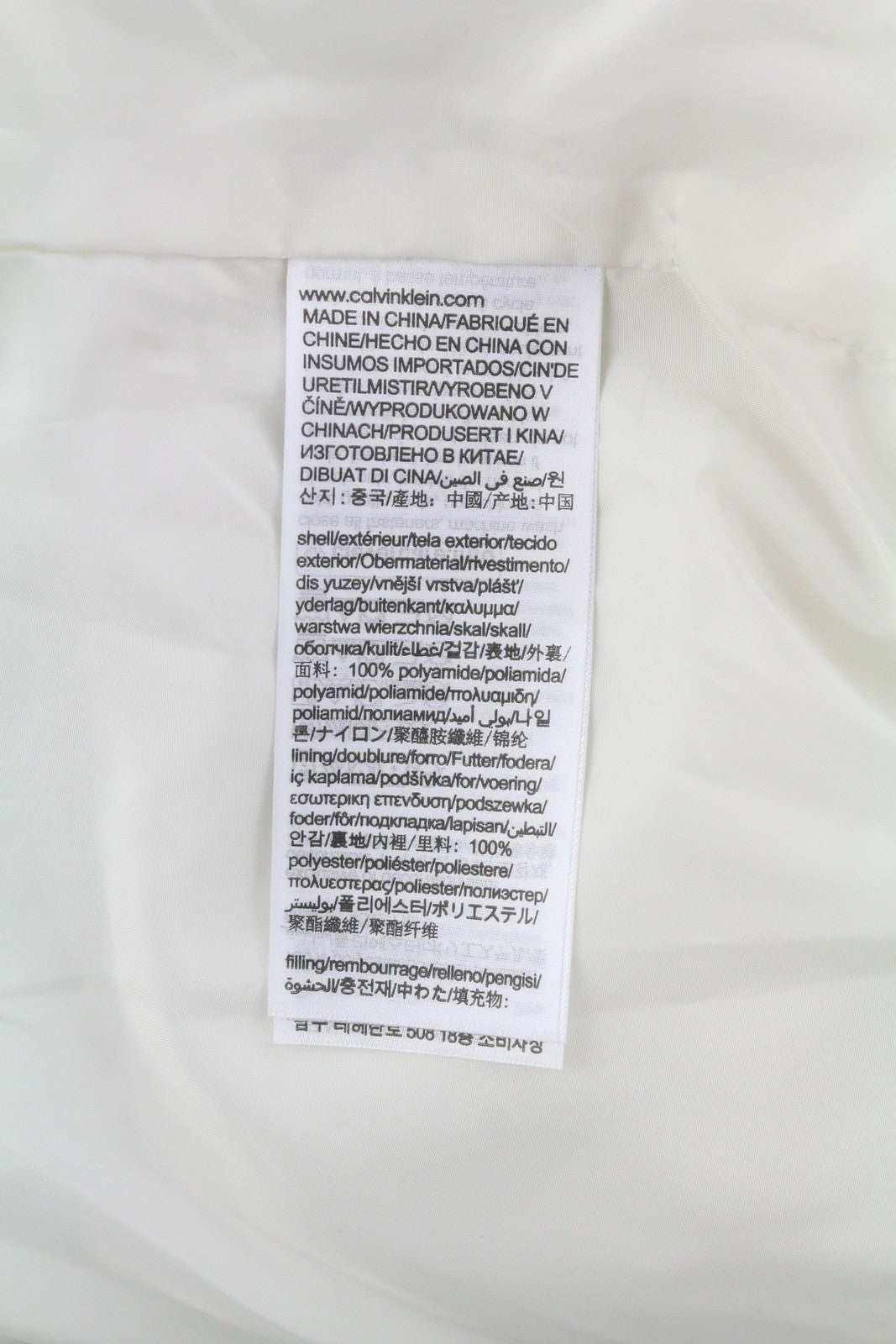 CALVIN KLEIN Men Waistcoat S White Water Repellent Padded Quilted Zip RRP€179