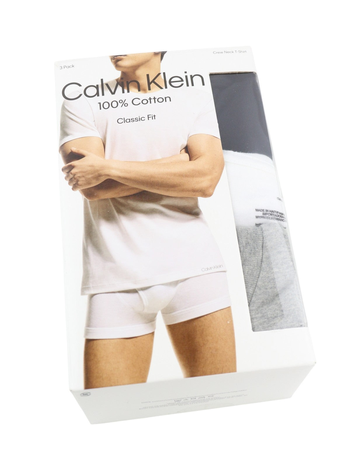 CALVIN KLEIN Men T-Shirt XL Short Sleeve Tricot Classic Fit Underwear 3 Pack