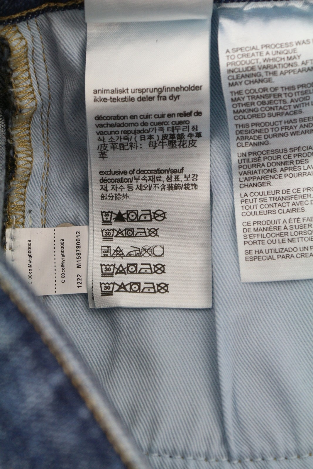 CALVIN KLEIN Slim Taper Men Jeans W29/L34 Blue Washed Faded Ripped Distress