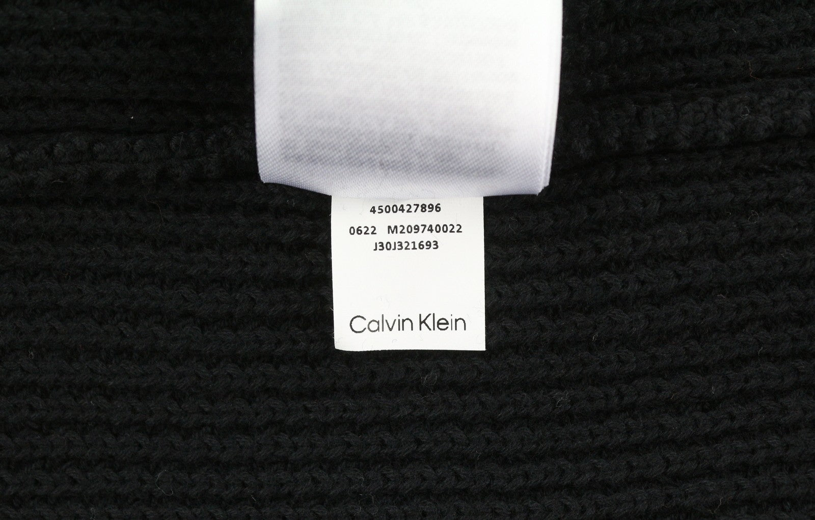 CALVIN KLEIN Men Jumper M Black Waffle-Knit Stretch Hooded Pullover RRP€139