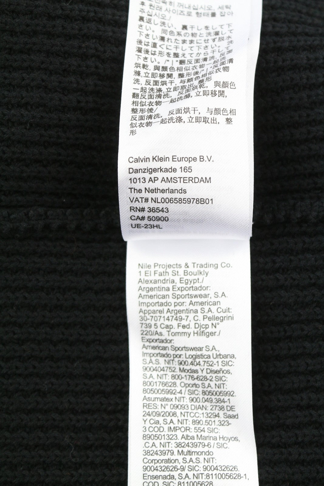 CALVIN KLEIN Men Jumper M Black Waffle-Knit Stretch Hooded Pullover RRP€139