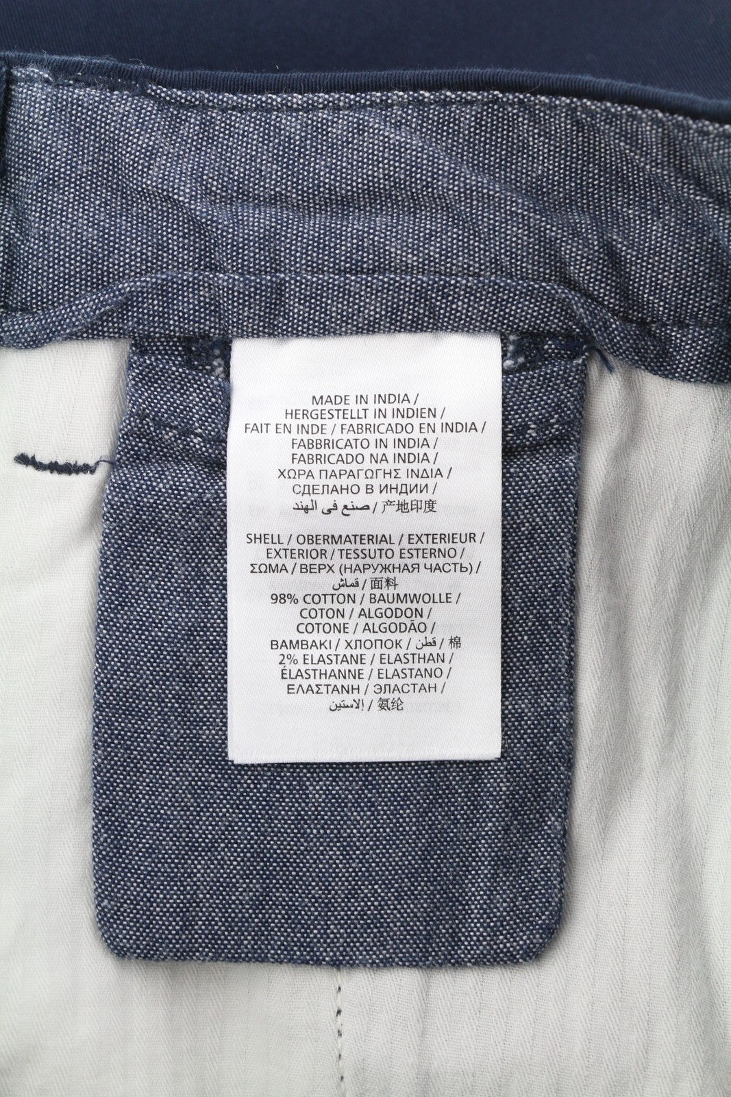 GANT Slim Classic Chino Women Trousers EU34 Dark Blue Slim Fit Zip Fly Casual