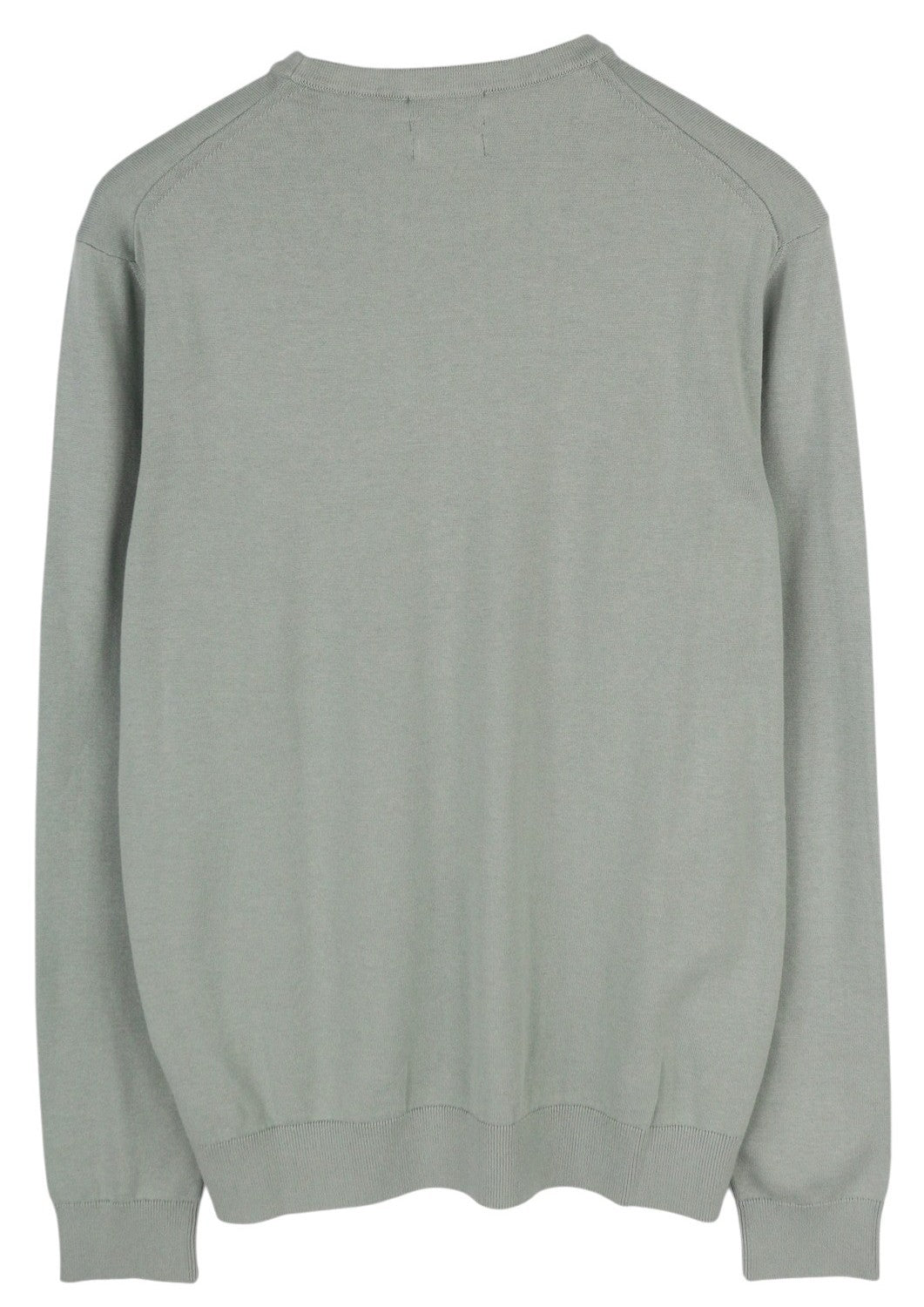 CALVIN KLEIN Cotton Silk Blend Cn Men Jumper S Light Green Crew Knit Pullover