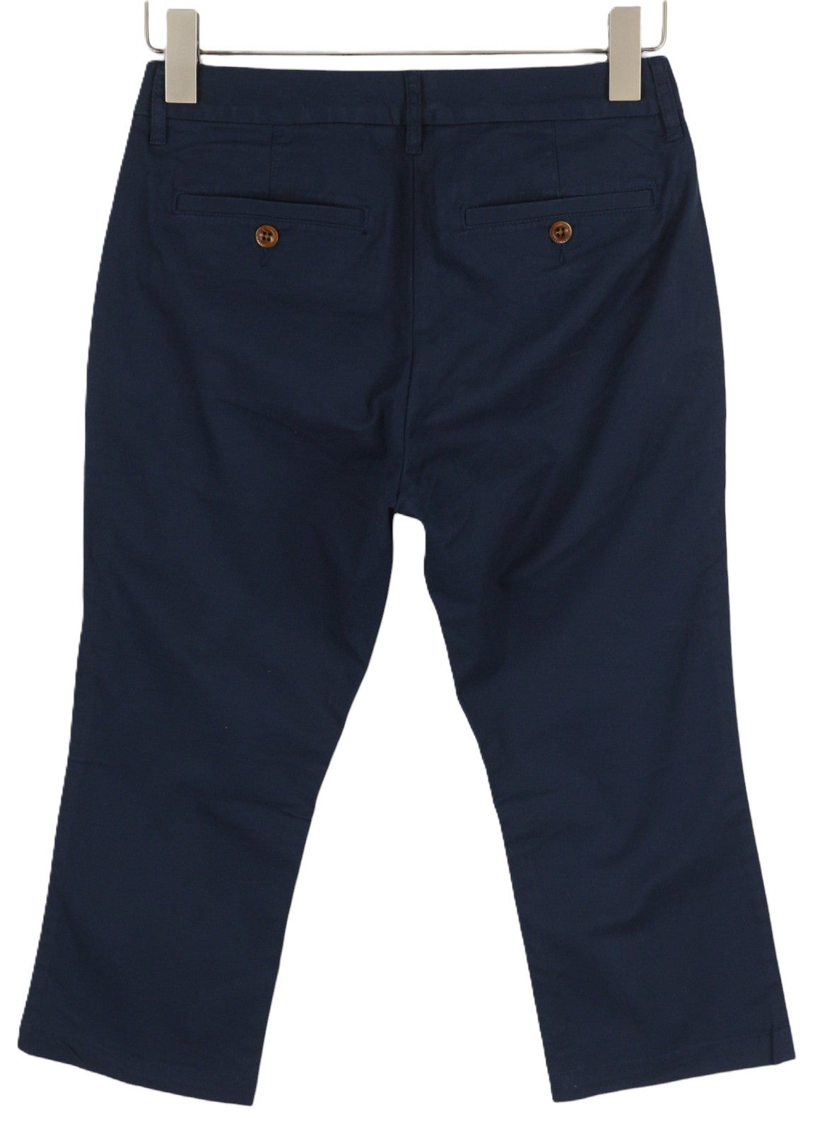 GANT Chino Capri Women Trousers EU36 Blue Ankle Length Zip Fly Pockets Casual