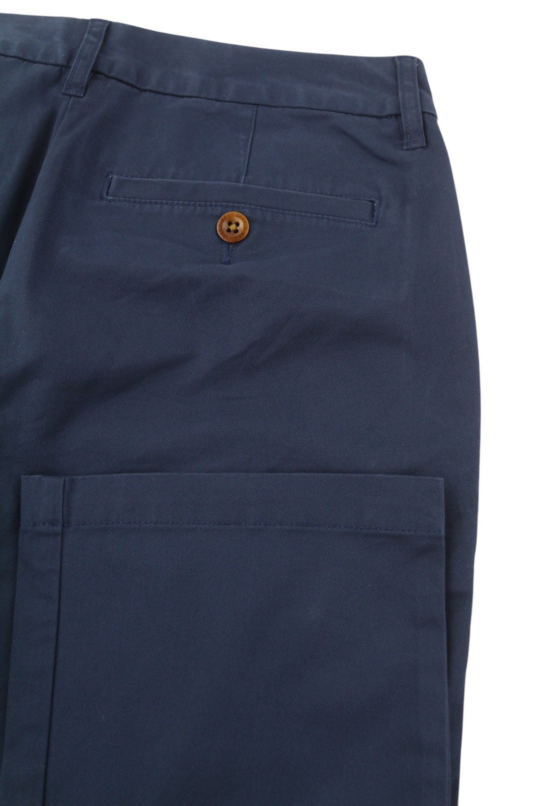 GANT Chino Capri Women Trousers EU36 Blue Ankle Length Zip Fly Pockets Casual