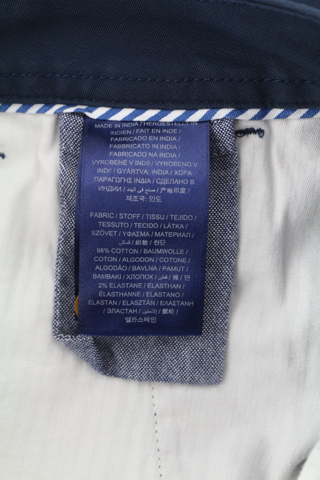 GANT Chino Capri Women Trousers EU36 Blue Ankle Length Zip Fly Pockets Casual