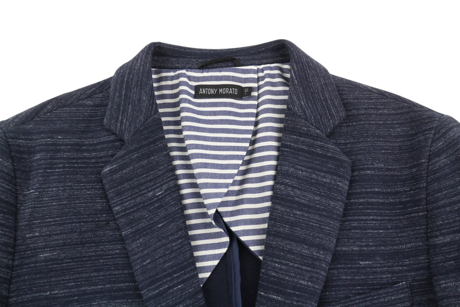 ANTONY MORATO Men Blazer L Blue Super Slim Fit Half Lined Notch Single-Breasted