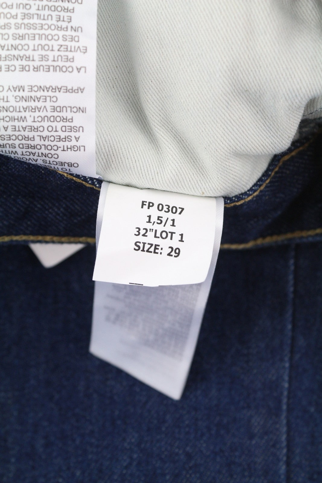 CALVIN KLEIN Authentic Straight Men Jeans W29/L32 Dark Blue Zip Fly Logo Denim