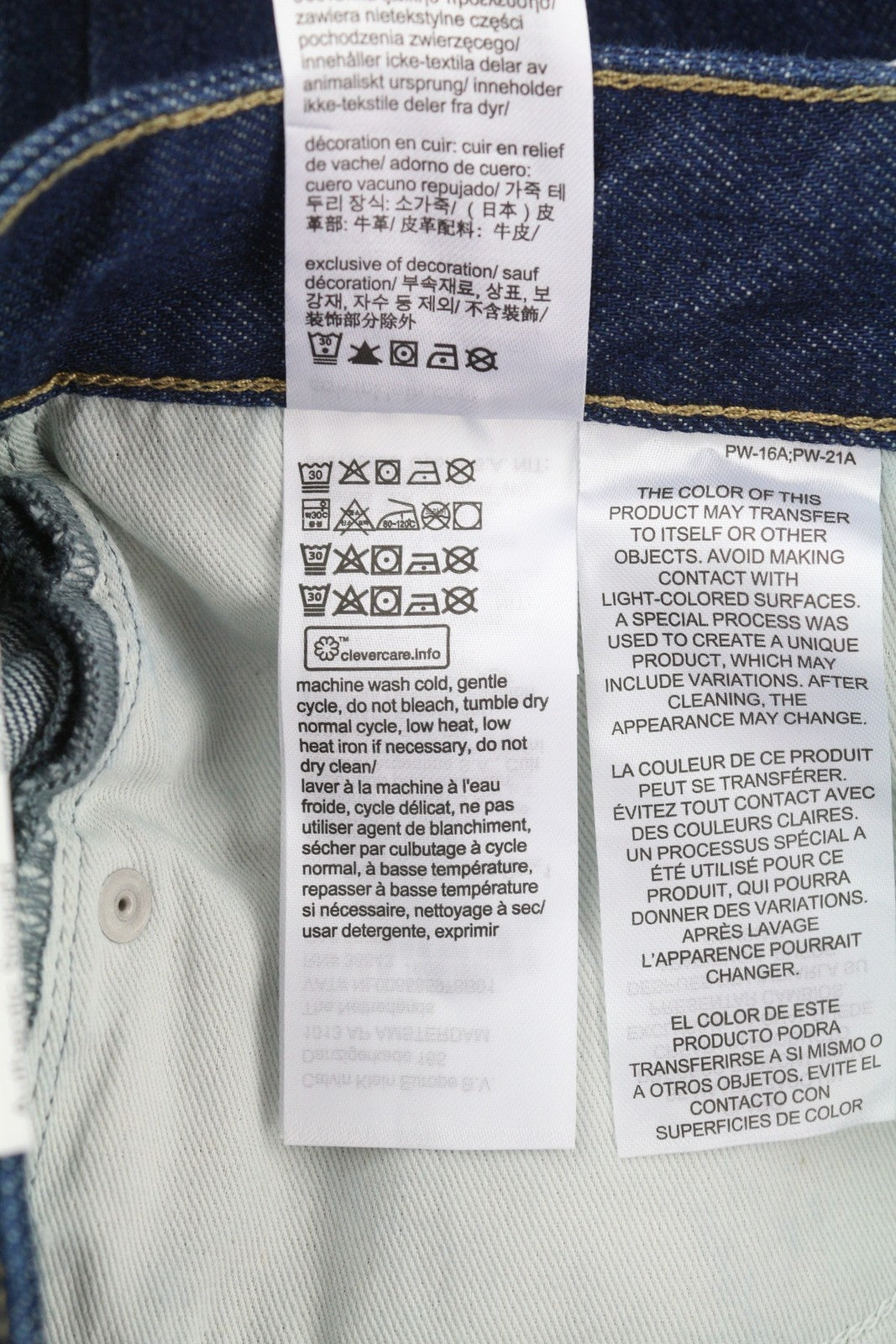 CALVIN KLEIN Authentic Straight Men Jeans W29/L32 Dark Blue Zip Fly Logo Denim