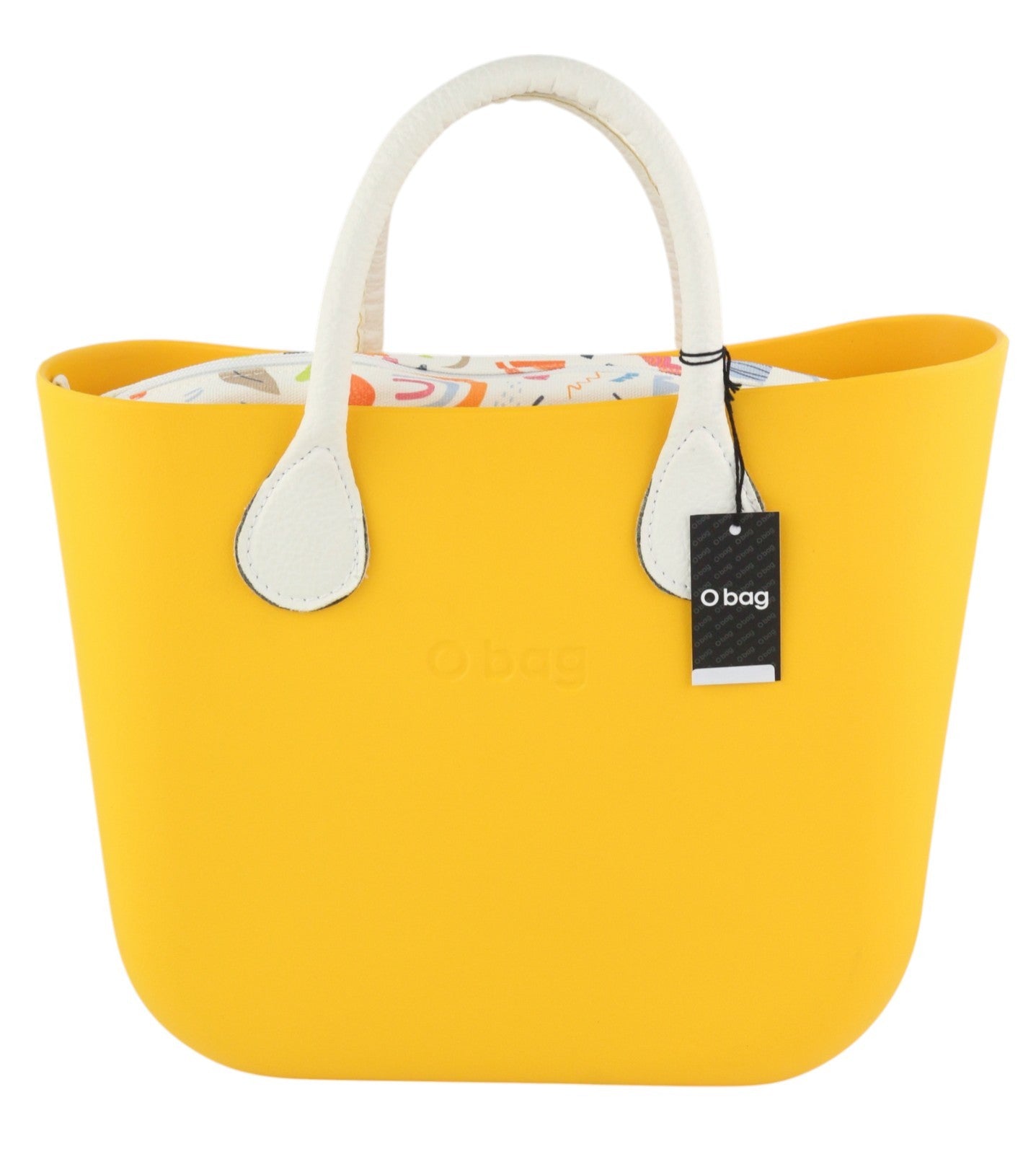 O BAG Mini Women Bag OS Yellow Double Handles Zipper Inner Bag Casual Square