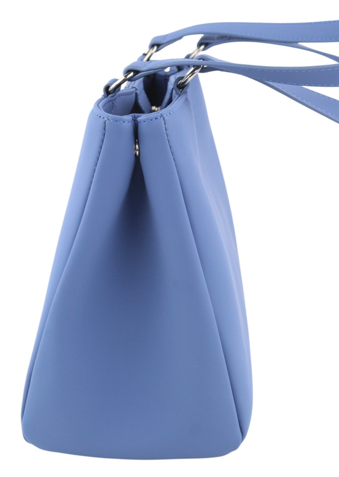 O BAG Vienna Women Bag OS Blue Double Handles Clasp Closure Lined Logo Square