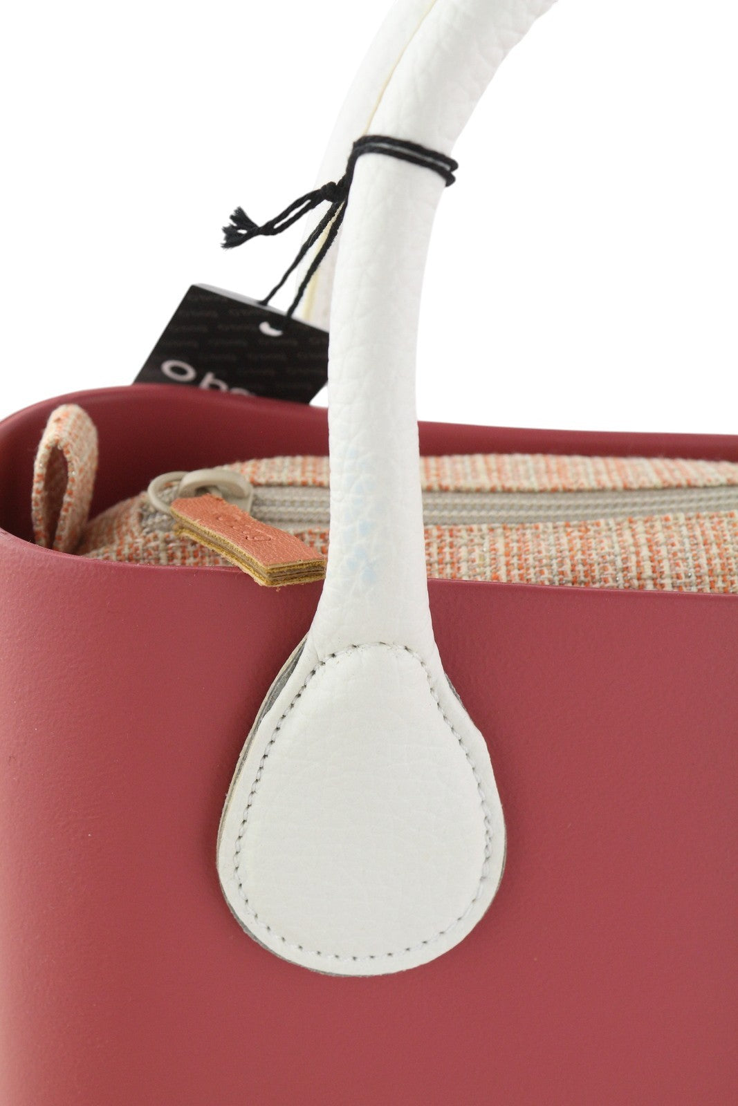 O BAG Chic Women Bag OS Pink Double Handles Inner Bag Mini Tote Square Casual