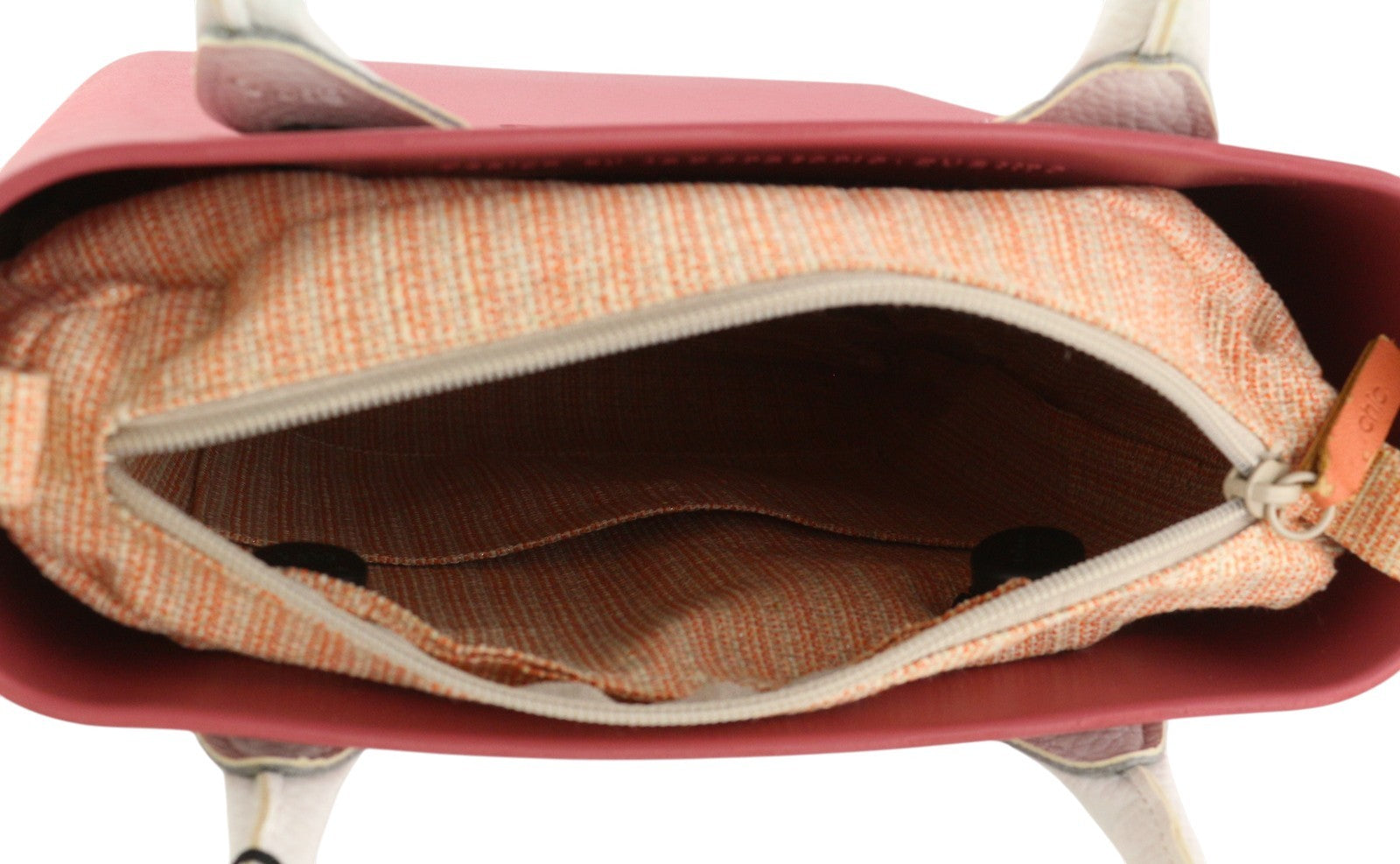 O BAG Chic Women Bag OS Pink Double Handles Inner Bag Mini Tote Square Casual