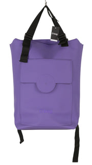 O BAG D217 Women Bag OS Purple Violet Double Handles Patch Pocket Logo Backpack
