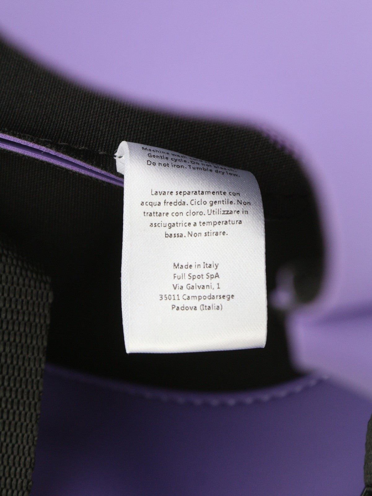 O BAG D217 Women Bag OS Purple Violet Double Handles Patch Pocket Logo Backpack