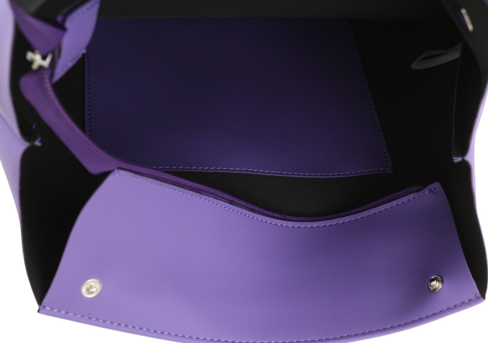 O BAG D217 Women Bag OS Purple Violet Double Handles Patch Pocket Logo Backpack