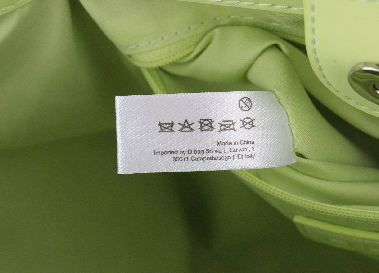 O BAG California Women Bag OS Light Green Clasp Double Handles Trapezoid Shopper