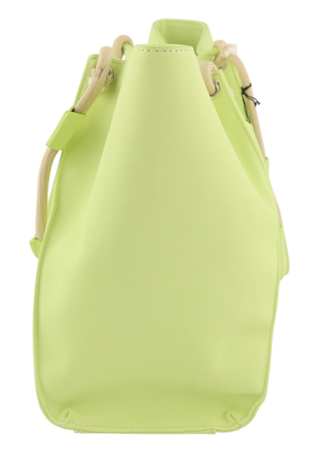 O BAG California Women Bag OS Light Green Clasp Double Handles Trapezoid Shopper