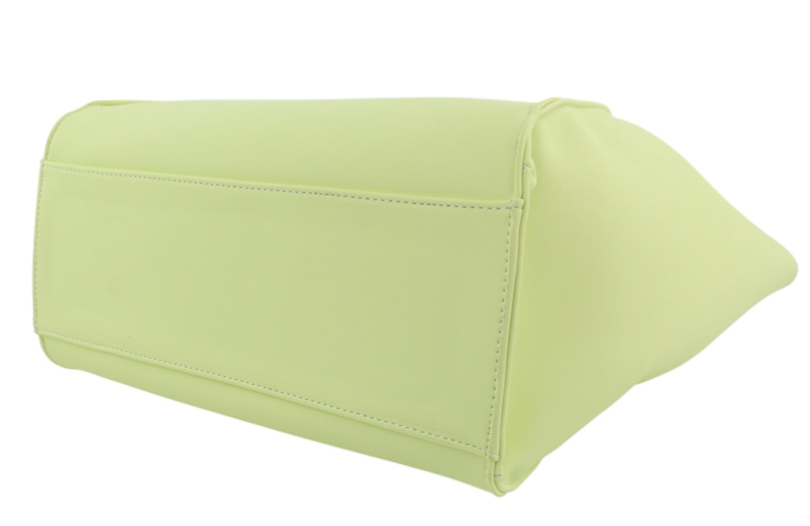 O BAG California Women Bag OS Light Green Clasp Double Handles Trapezoid Shopper