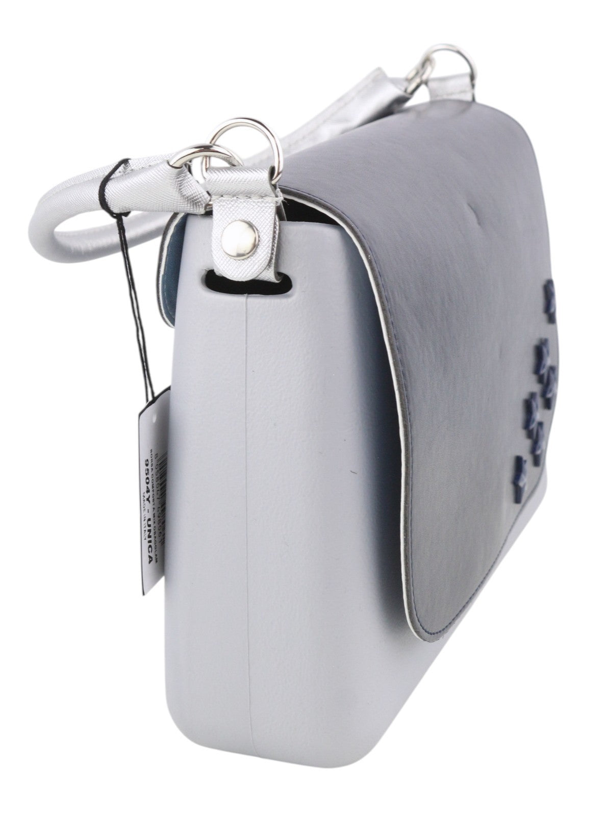 O BAG Glam Women Bag OS Grey Stars Details One Handle Clasp Closure Crossbody