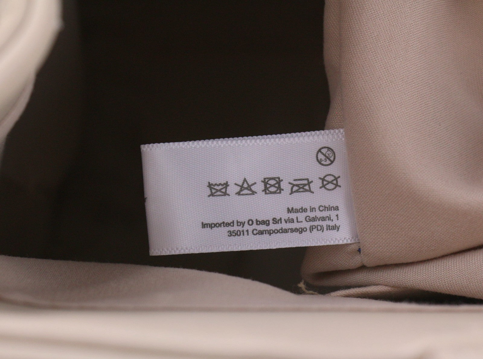 O BAG Vienna Women Bag OS Beige Double Handles Clasp Closure Lined Logo Square