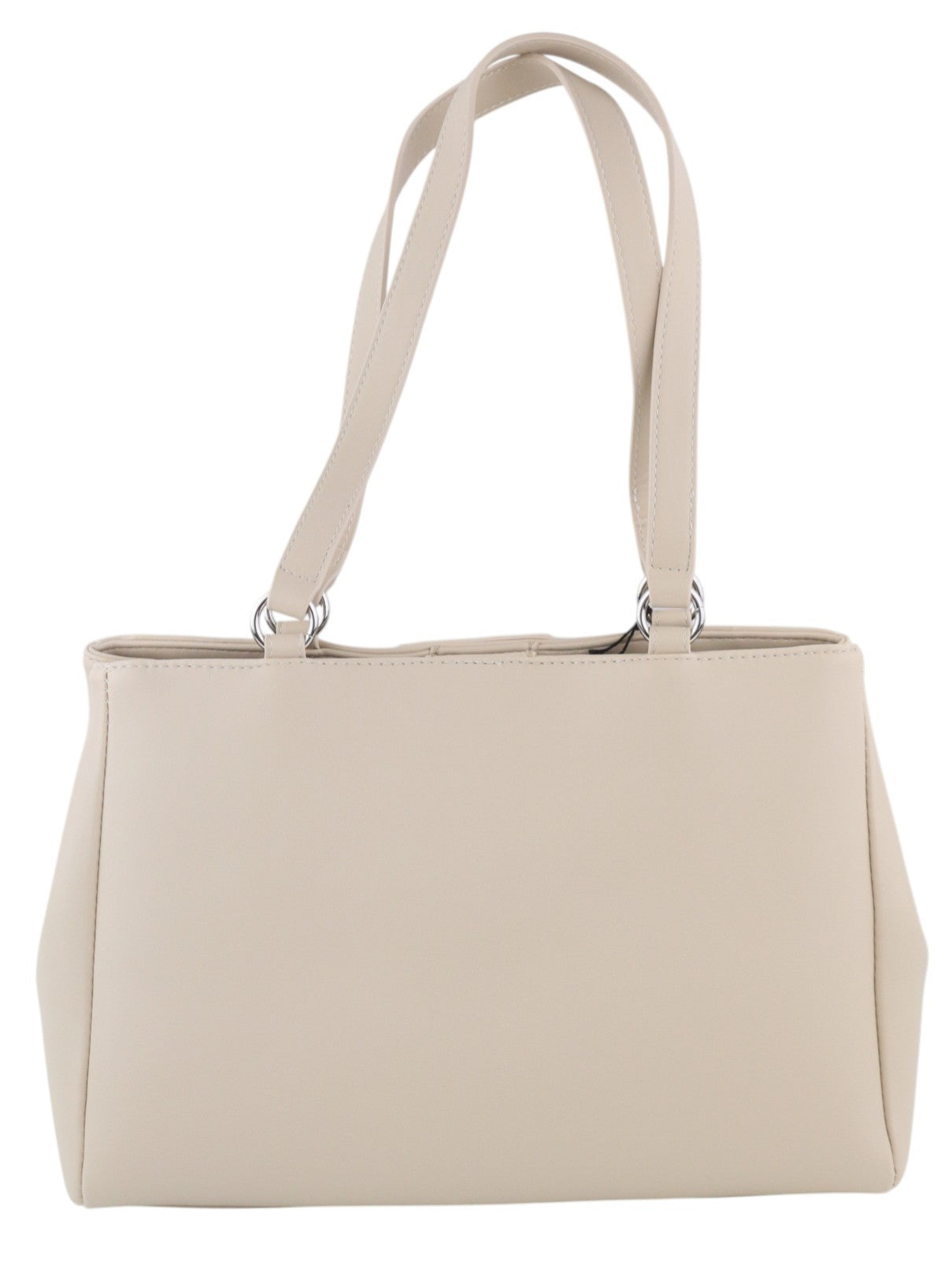 O BAG Vienna Women Bag OS Beige Double Handles Clasp Closure Lined Logo Square