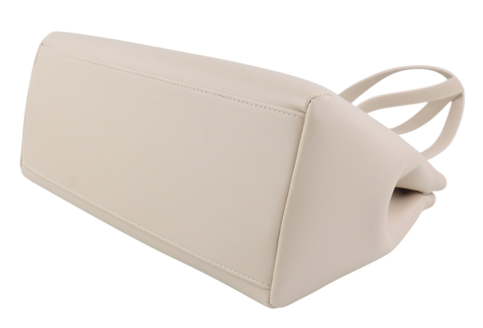 O BAG Vienna Women Bag OS Beige Double Handles Clasp Closure Lined Logo Square