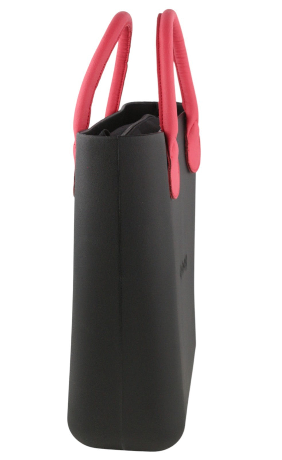 O BAG Chic Women Bag OS Black Double Handles Inner Bag Mini Tote Square Logo