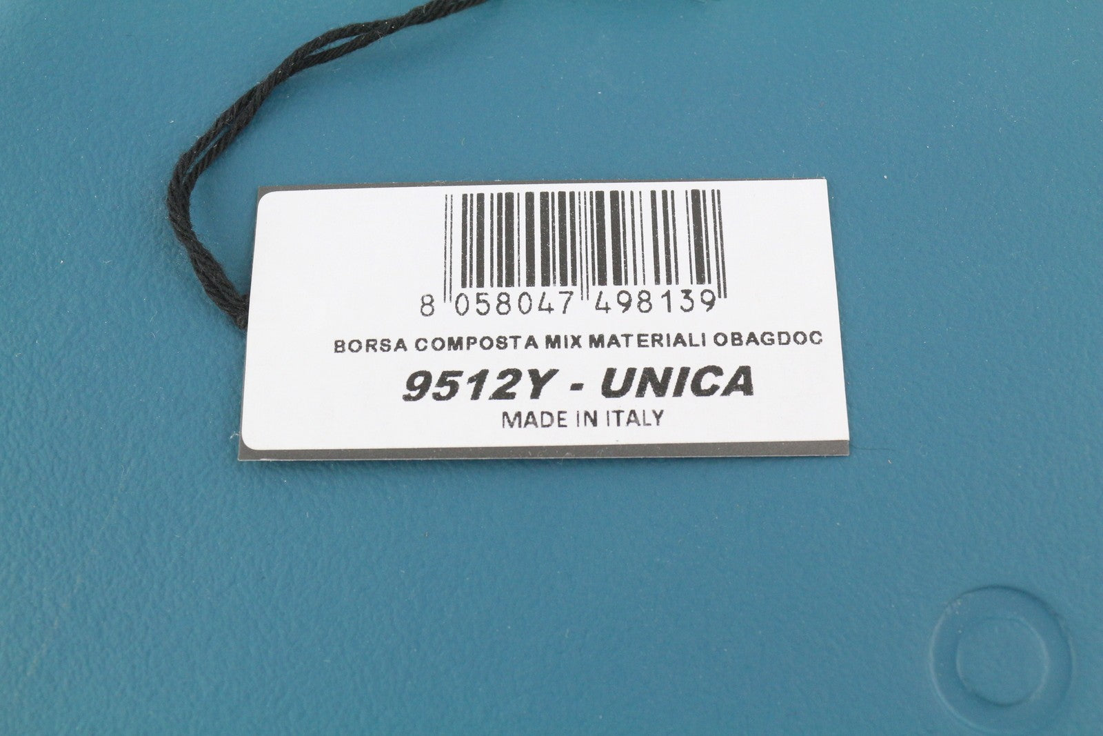 O BAG Doc Women Bag OS Blue Double Handles Kiss Lock Clasp Doctor Type Bag Logo