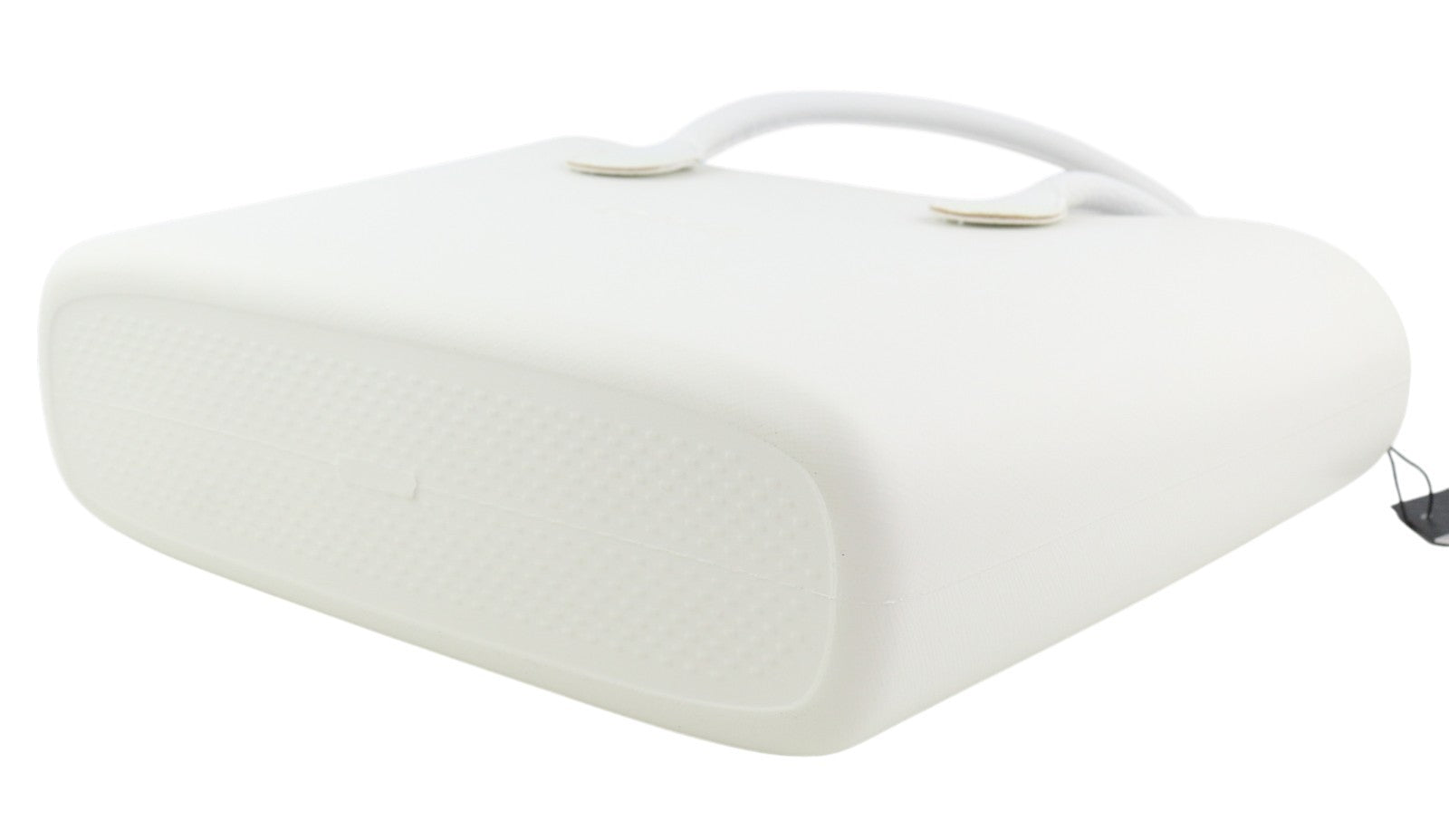 O BAG Urban Women Bag OS White Double Handles Patterned Inner Bag Trapezoid Tote