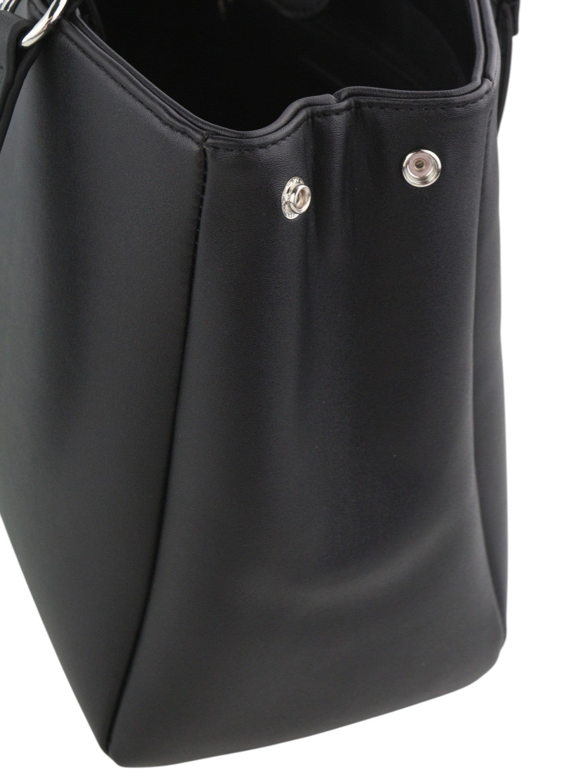 O BAG Vienna Women Bag OS Black Double Handles Clasp Closure Lined Logo Square