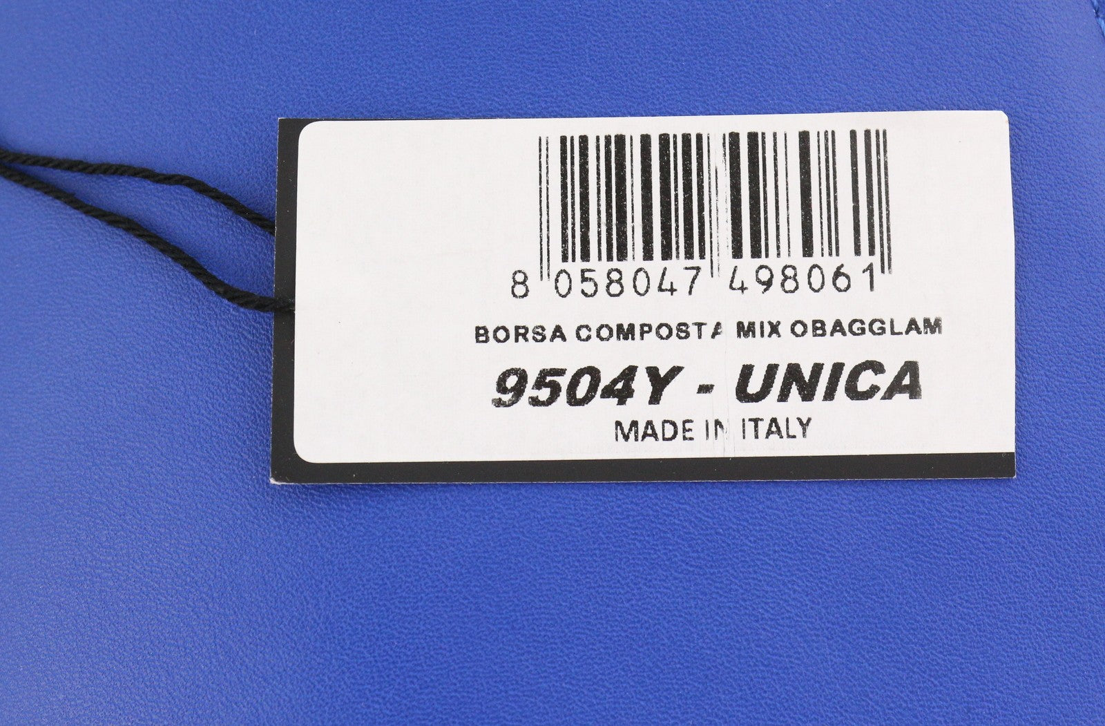 O BAG Glam Women Bag OS Blue Patterned Adjustable Strap Clasp Logo Crossbody