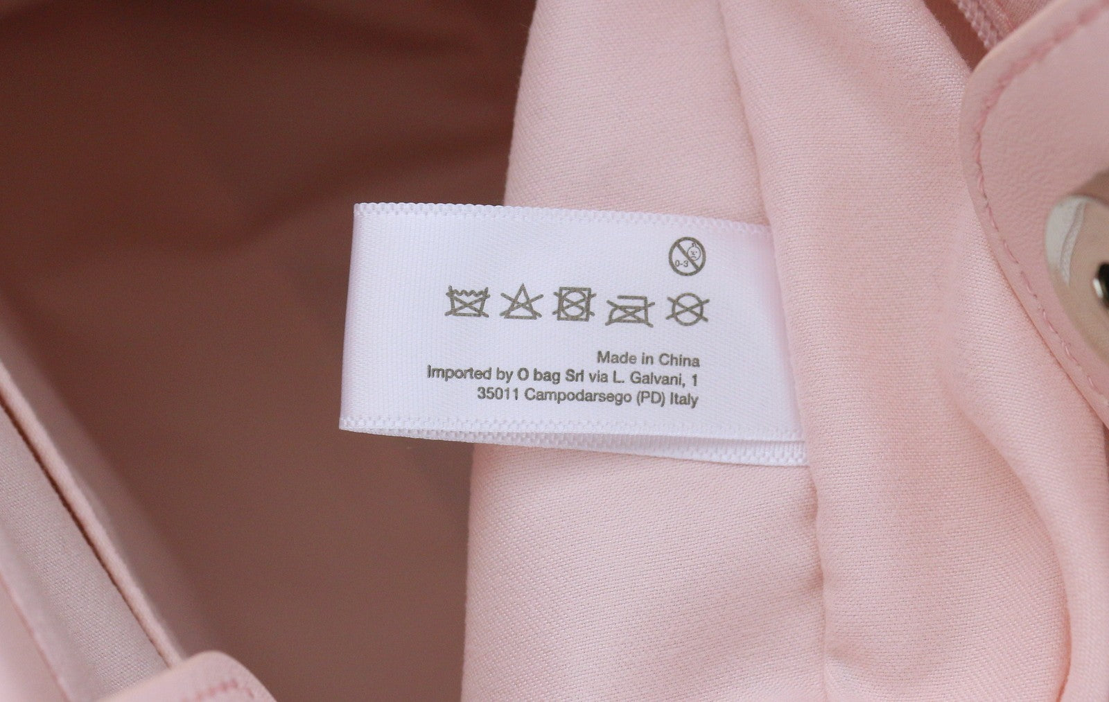 O BAG Vienna Women Bag OS Light Pink Double Handles Clasp Closure Lined Square