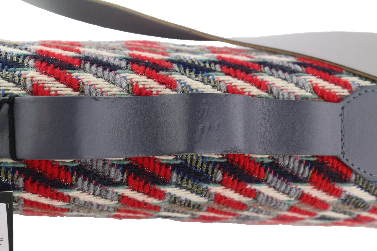 O BAG Folder Women Bag OS Purple Tweed Patterned Turn Lock Closure Messenger