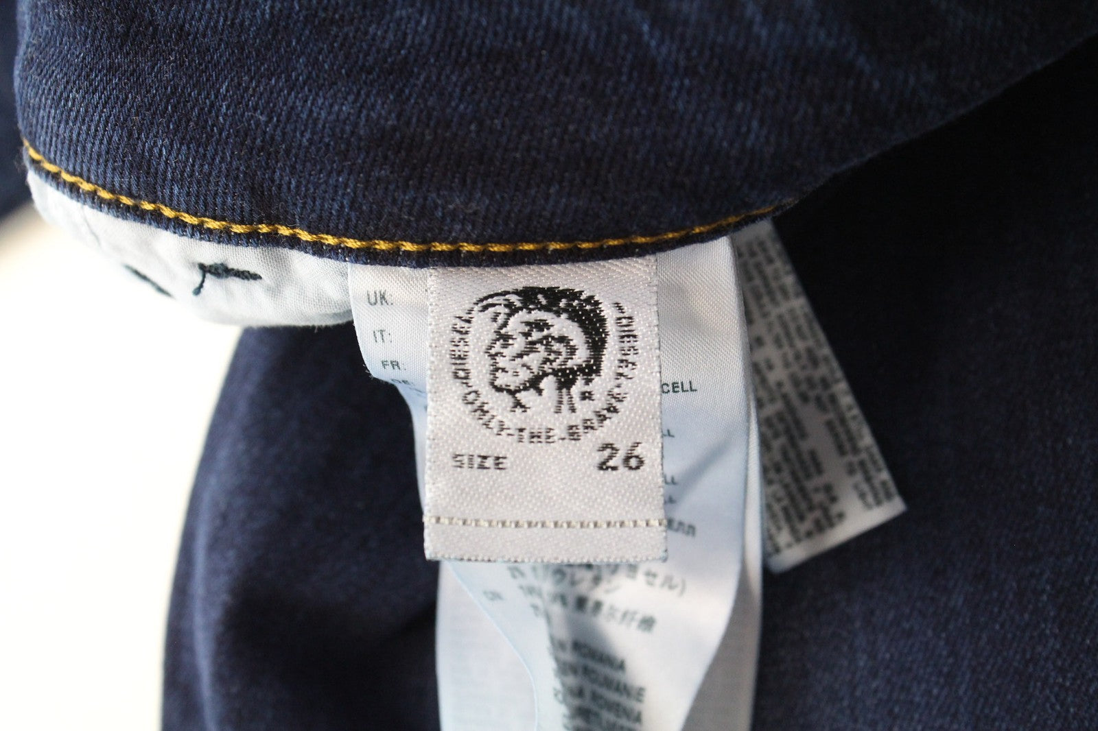 DIESEL D-Bazer 083AT Men's Dark Blue Jeans W26/L32 Tapered Stretch Button Fly