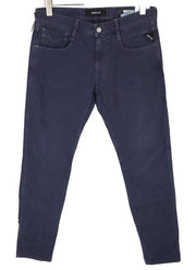 REPLAY Anbass Men's Dark Blue Slim Jeans W31/L34 Stretch Cotton Classic 5Pocket