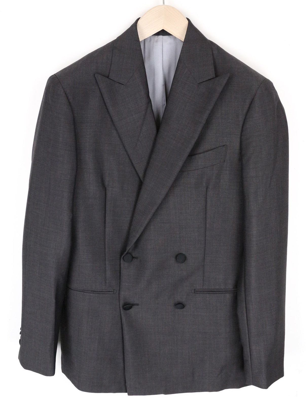 SUITSUPPLY Lazio Men's Brown Wool Mohair Blazer UK32R Double-Breast Formal Peak