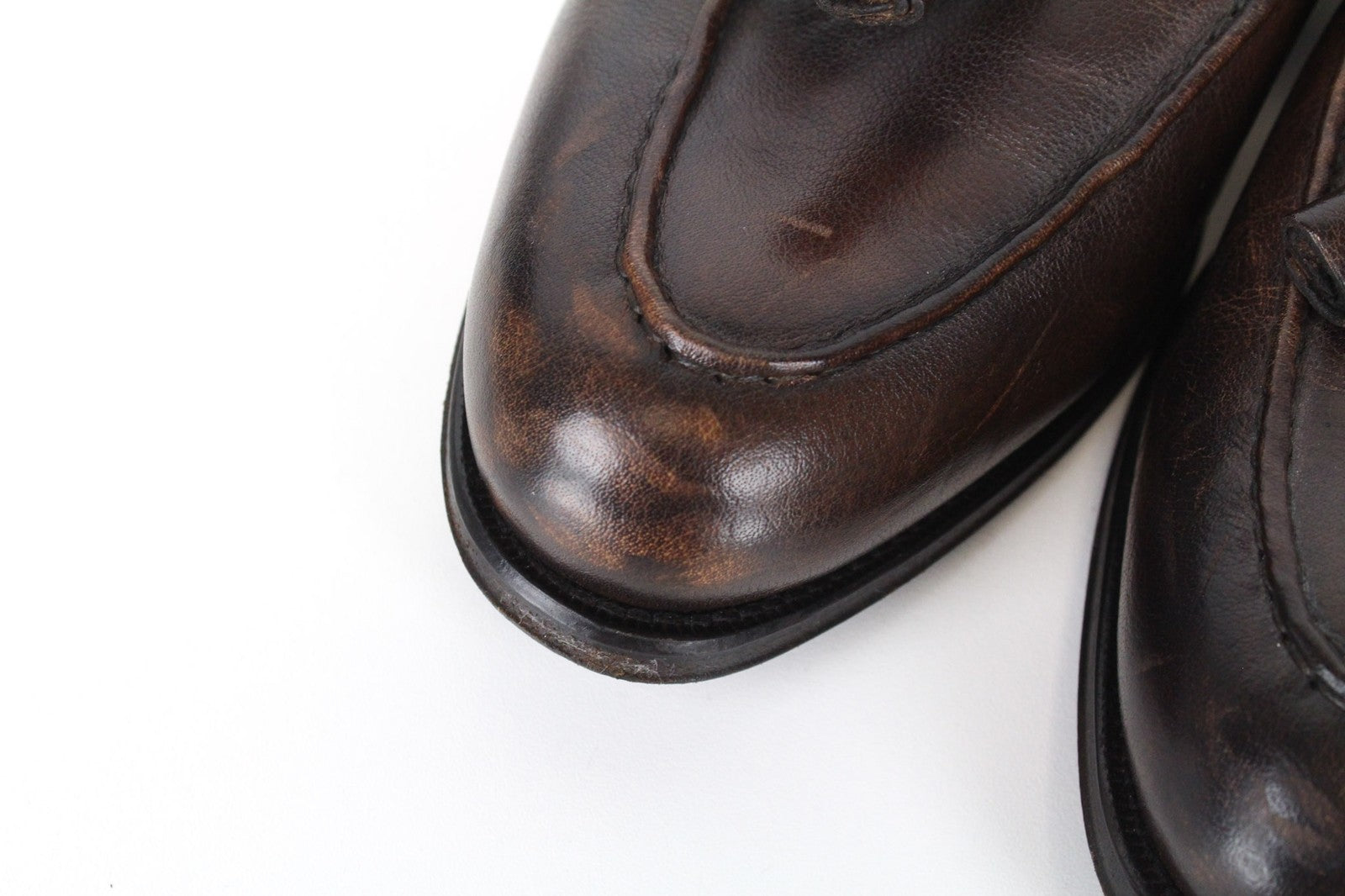 SUITSUPPLY Men's Dark Brown Loafers EU44 Tassel Slip-On Formal Leather Shoes