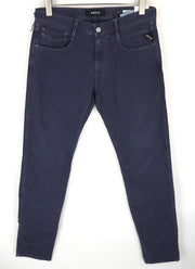 REPLAY Anbass Men's Dark Blue Slim Jeans W31/L34 Stretch Cotton Classic 5Pockets