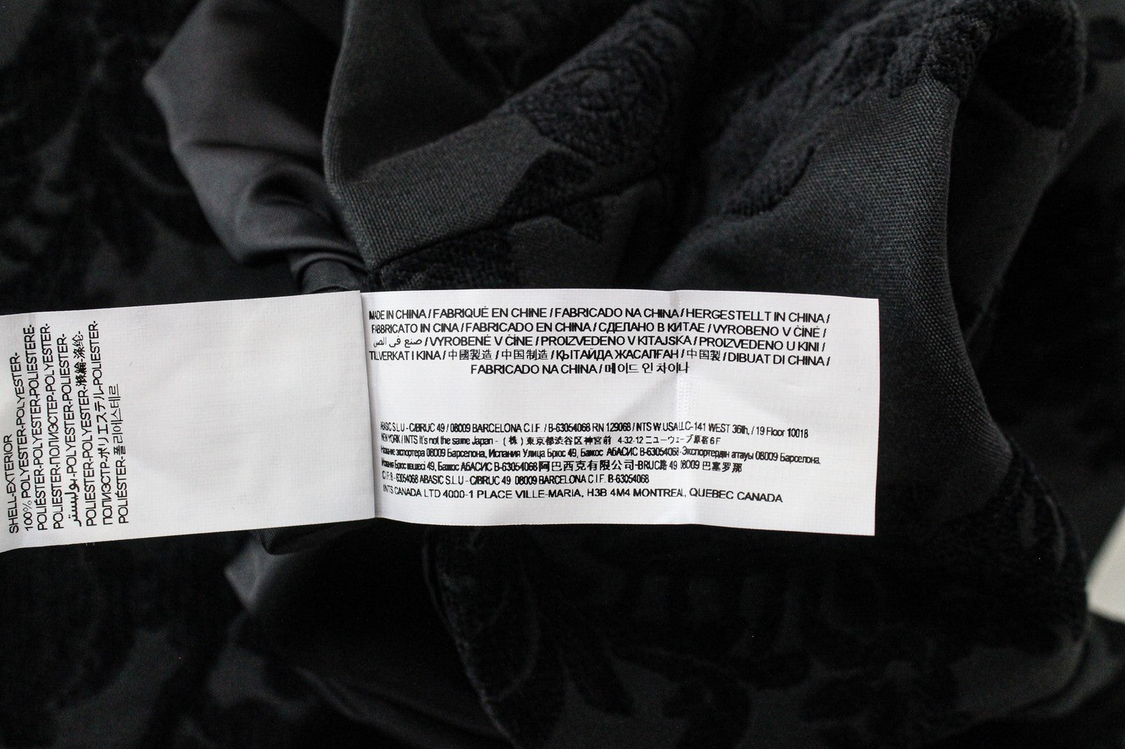 DESIGUAL Dable Women's Black Coat EU38 Jacquard Designer Mid-Length Patterned