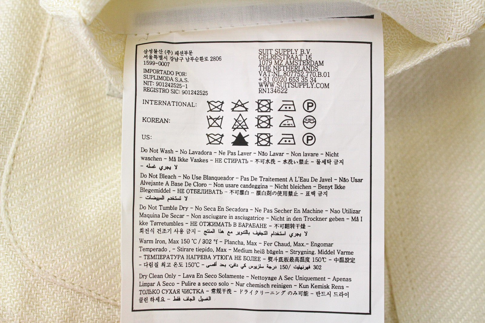 „SUITSUPPLY Greenwich“ vyriškas balkšvas švarkas, UK38R, plonas lininis šilkas, vintažinio stiliaus 