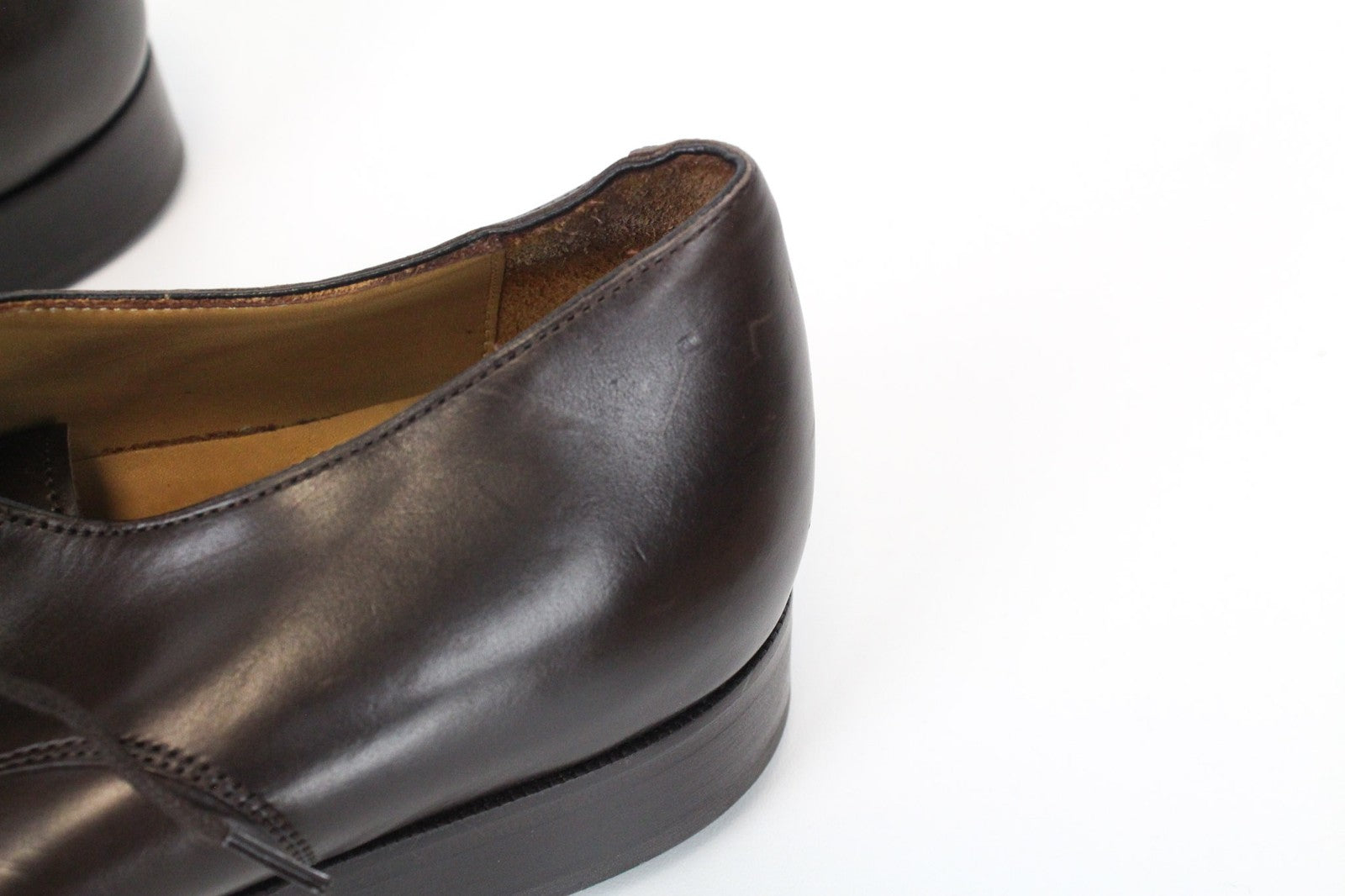 SUITSUPPLY Men's Classic Brown Leather Lace-Up Low Shoes EU44 Formal Style