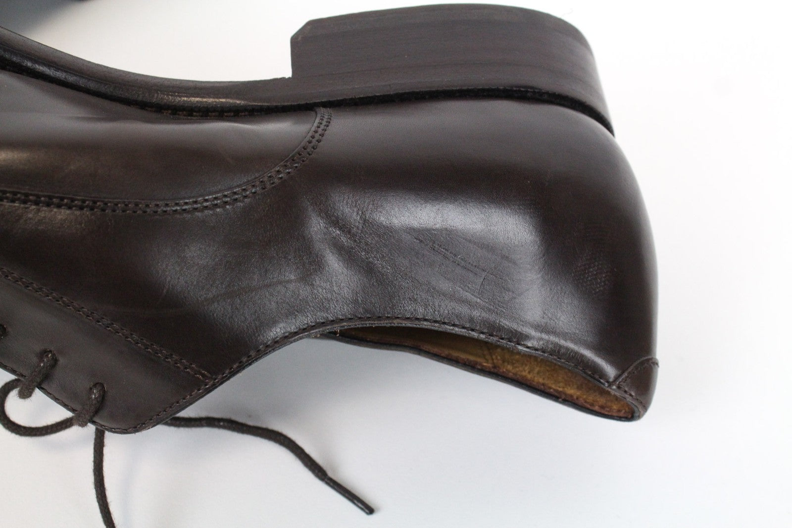 SUITSUPPLY Men's Classic Brown Leather Lace-Up Low Shoes EU44 Formal Style