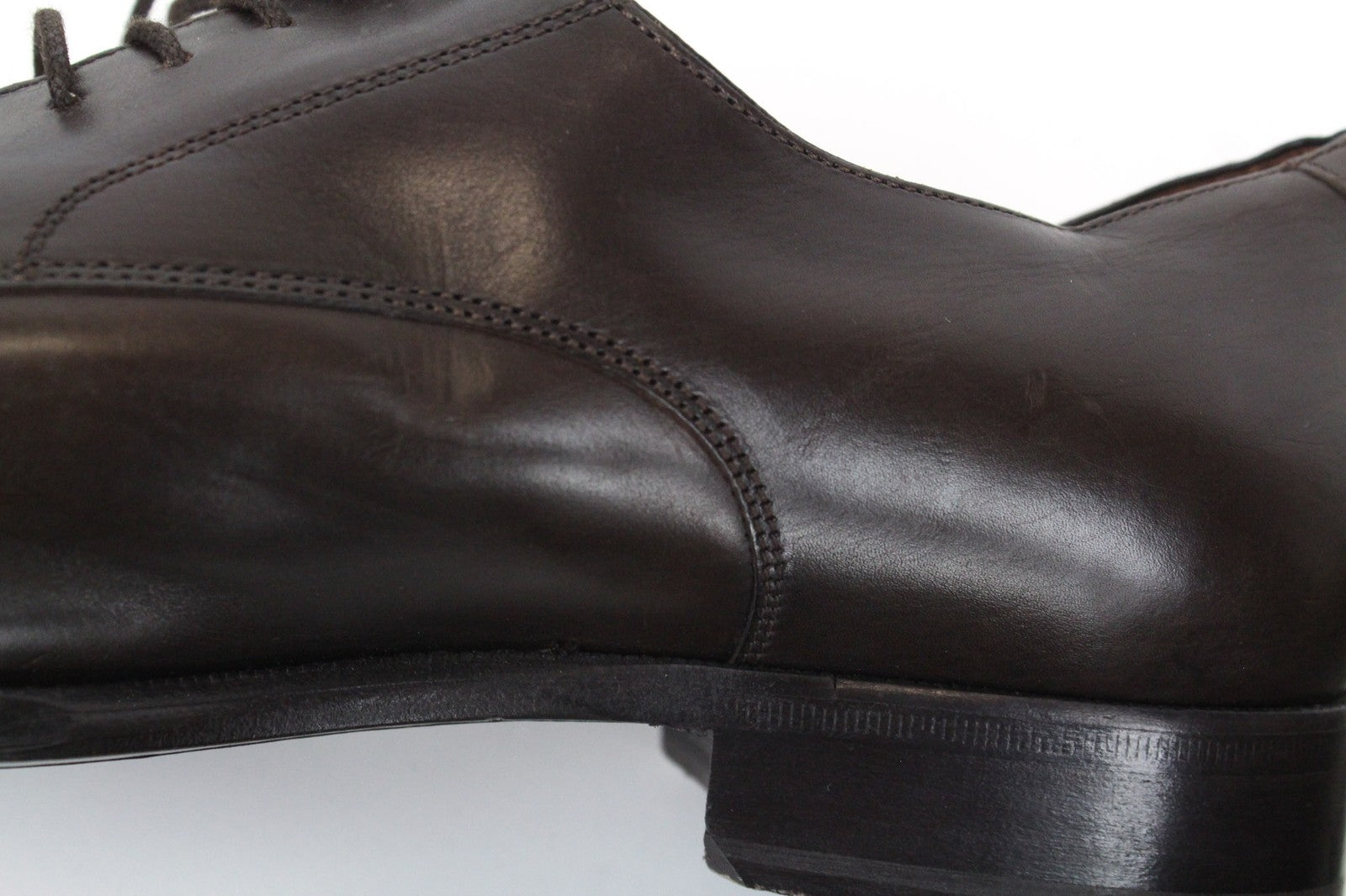 SUITSUPPLY Men's Classic Brown Leather Lace-Up Low Shoes EU44 Formal Style