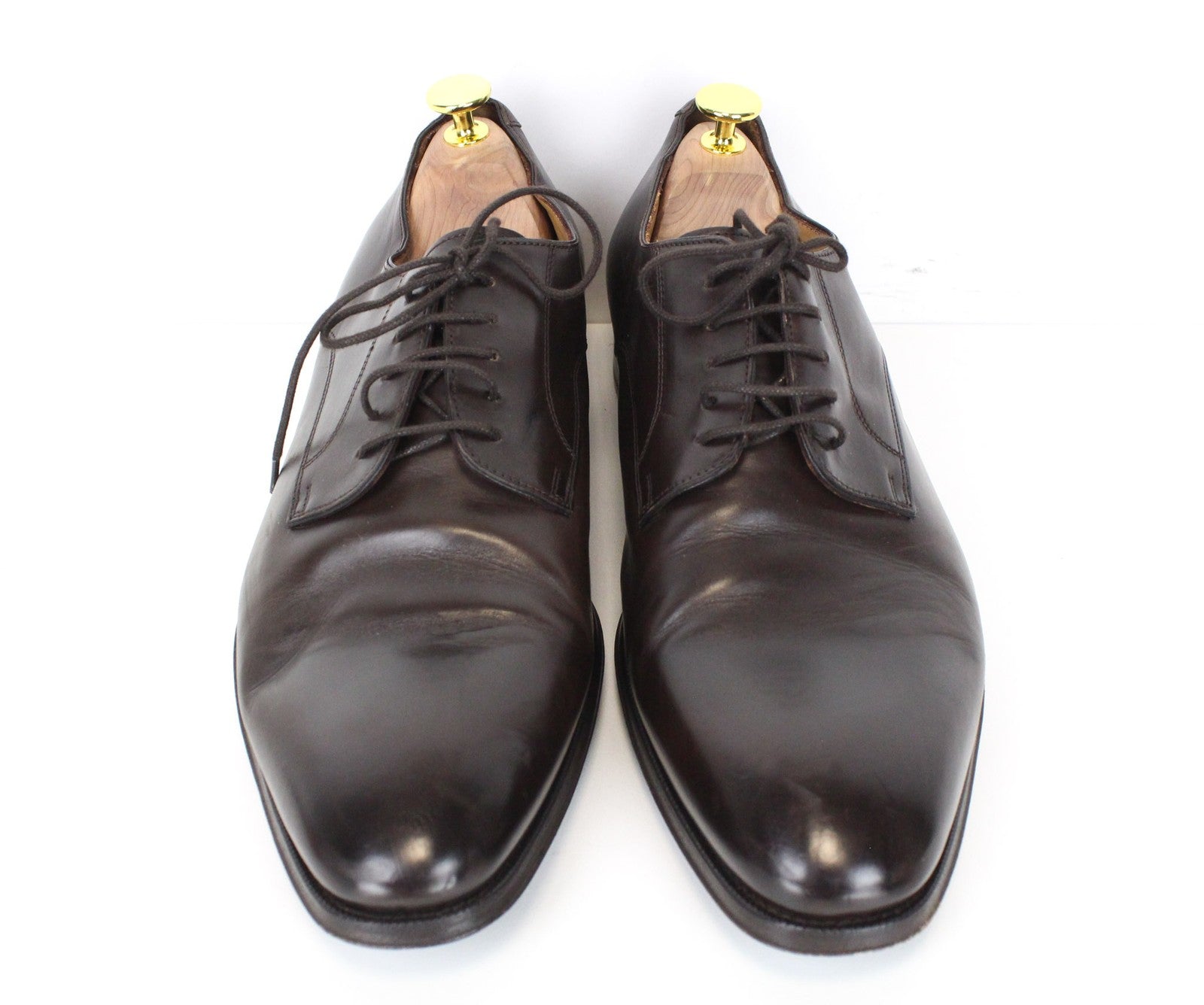 SUITSUPPLY Men's Classic Brown Leather Lace-Up Low Shoes EU44 Formal Style