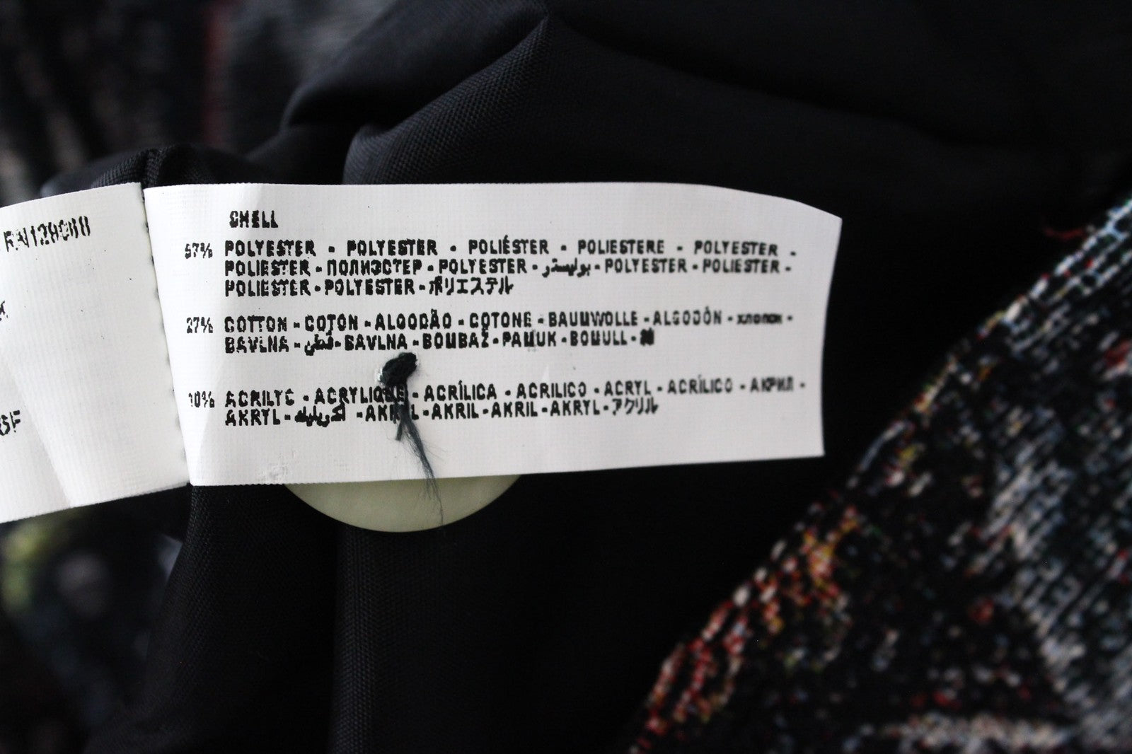 DESIGUAL Natalia moteriškas juodas paltas, EU38, vilnonis vidutinio ilgio, siuvinėtas dviem eilėmis