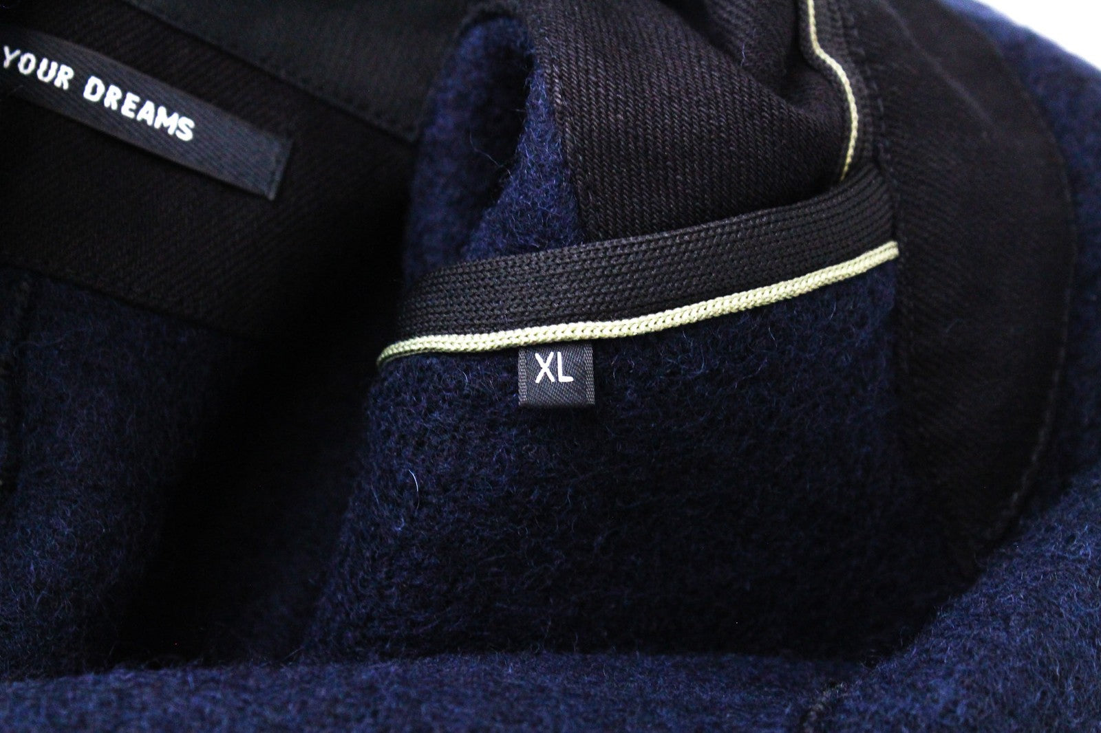 REPLAY Men's Navy XL Wool Blend Coat Classic Double-Breasted Notch Slim Lined