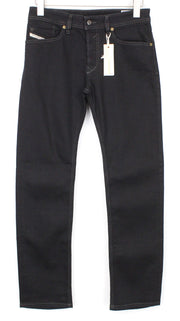 DIESEL Waykee 0886Z Men's Black Straight Jeans W27/L32 Stretch Buttoned Boys